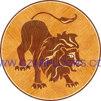 Flooring inlay: Leo Wood Medallion
